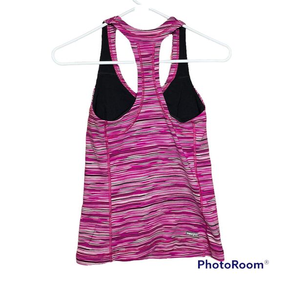 The North Face Pink Stretch Racerback Work Out Tank Top Built in Bra Women Small - Picture 2 of 6